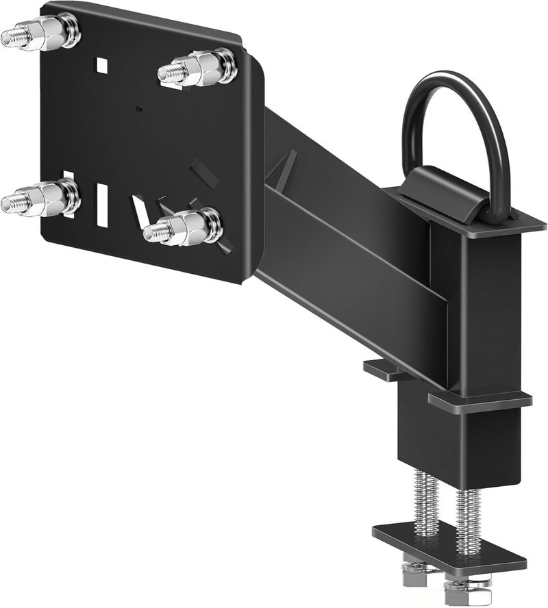 MY RUSTIC Stake Pocket Spare Tire Carrier,Spare Tire Mount Bracket for Trailer or Large Truck Engineering Vehicle,Fits 5 & 6 & 8 Lugs Wheels on 4.5'',4.75'',5.0",5.32",5.5",6.5",6.7",7.1" or 7.9" Bolt Patterns - Image 1